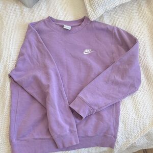 Nike Purple Pullover Sweatshirt with White Logo